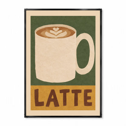 「LATTE」キッチンアートポスター