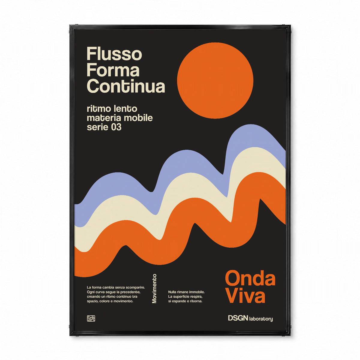 「Flusso Onda Viva」グラフィックアートポスター