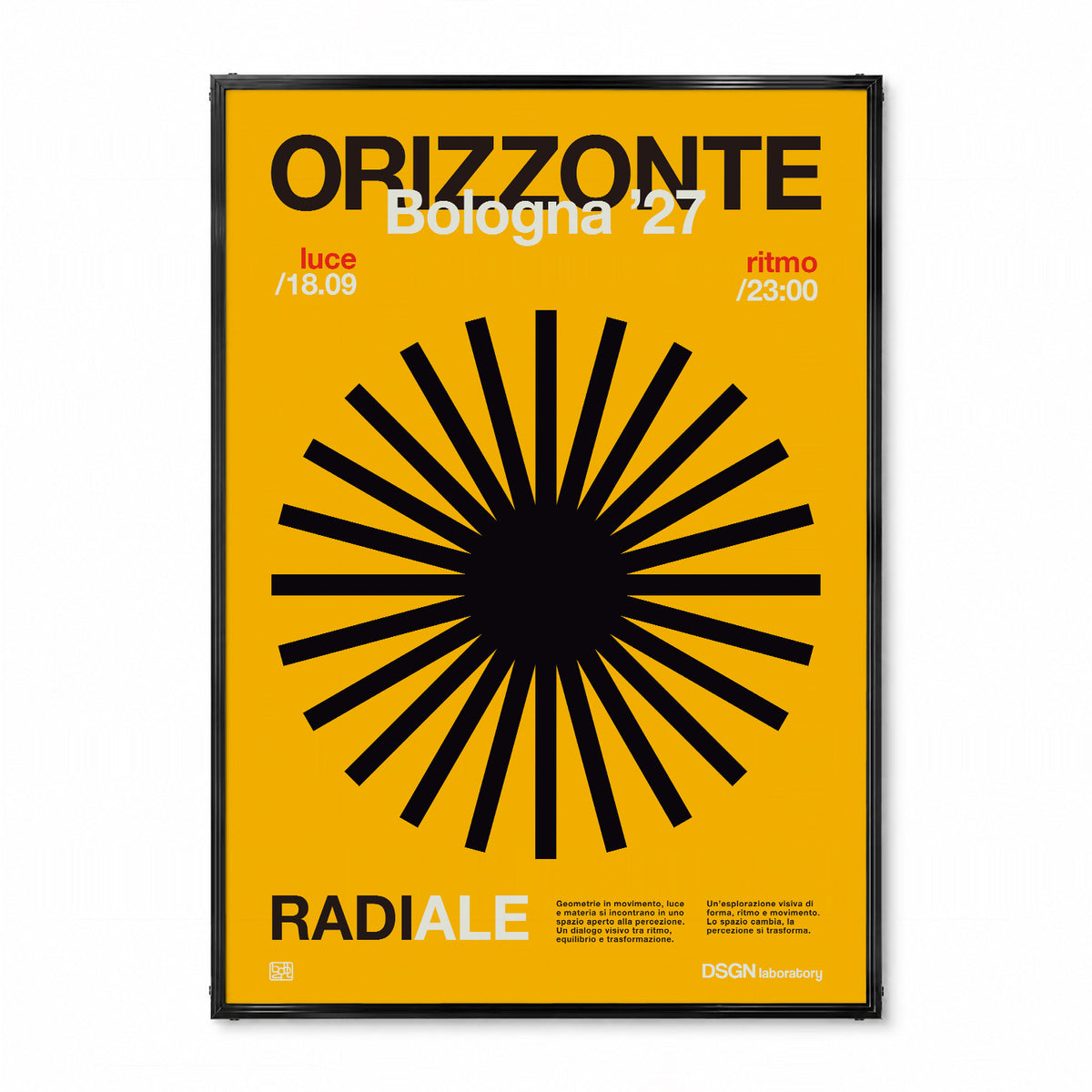 「ORIZZONTE Radiale」グラフィックアートポスター