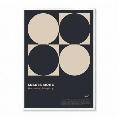 ミニマル「LESS IS MORE」デザインポスター001