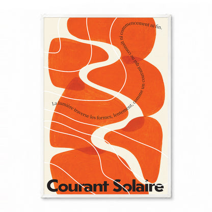 「COURANT SOLAIRE」アブストラクトアートポスター