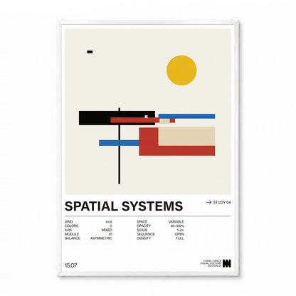 「SPATIAL SYSTEMS Study 04」グラフィックアートポスター