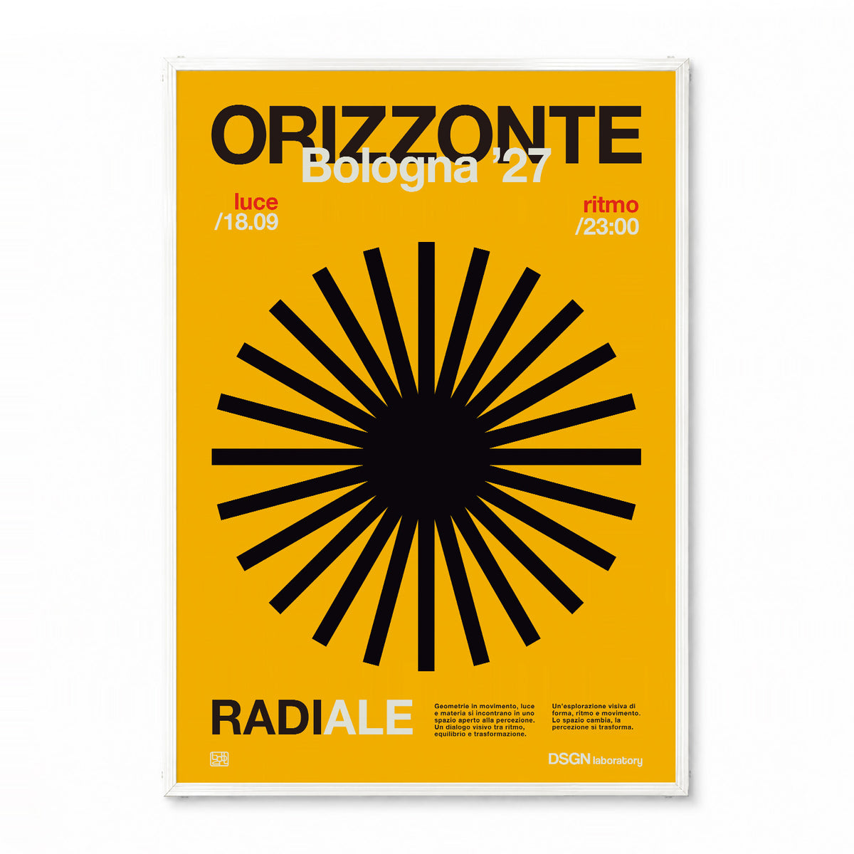 「ORIZZONTE Radiale」グラフィックアートポスター