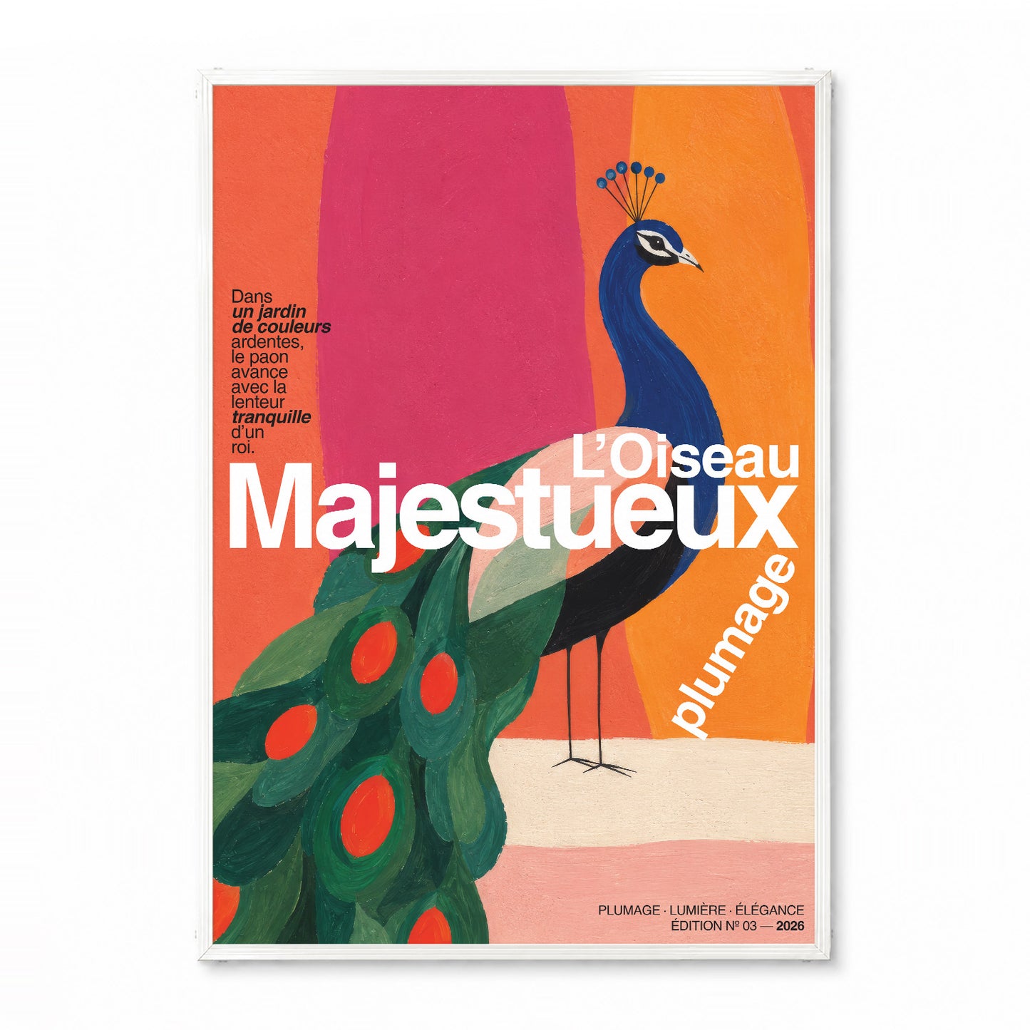 「L'OISEAU MAJESTUEUX」グラフィックアートポスター