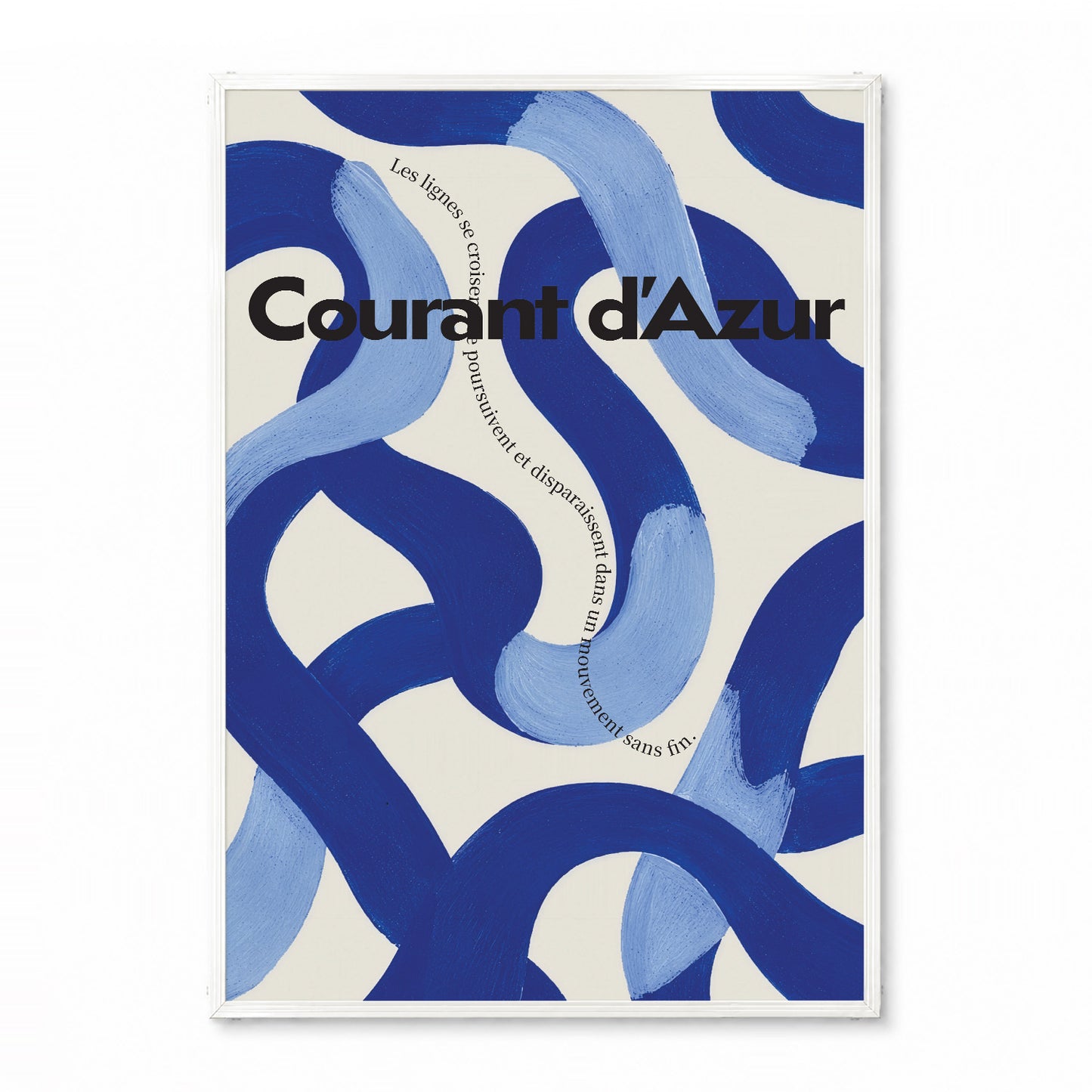 「COURANT D'AZUR」アブストラクトアートポスター