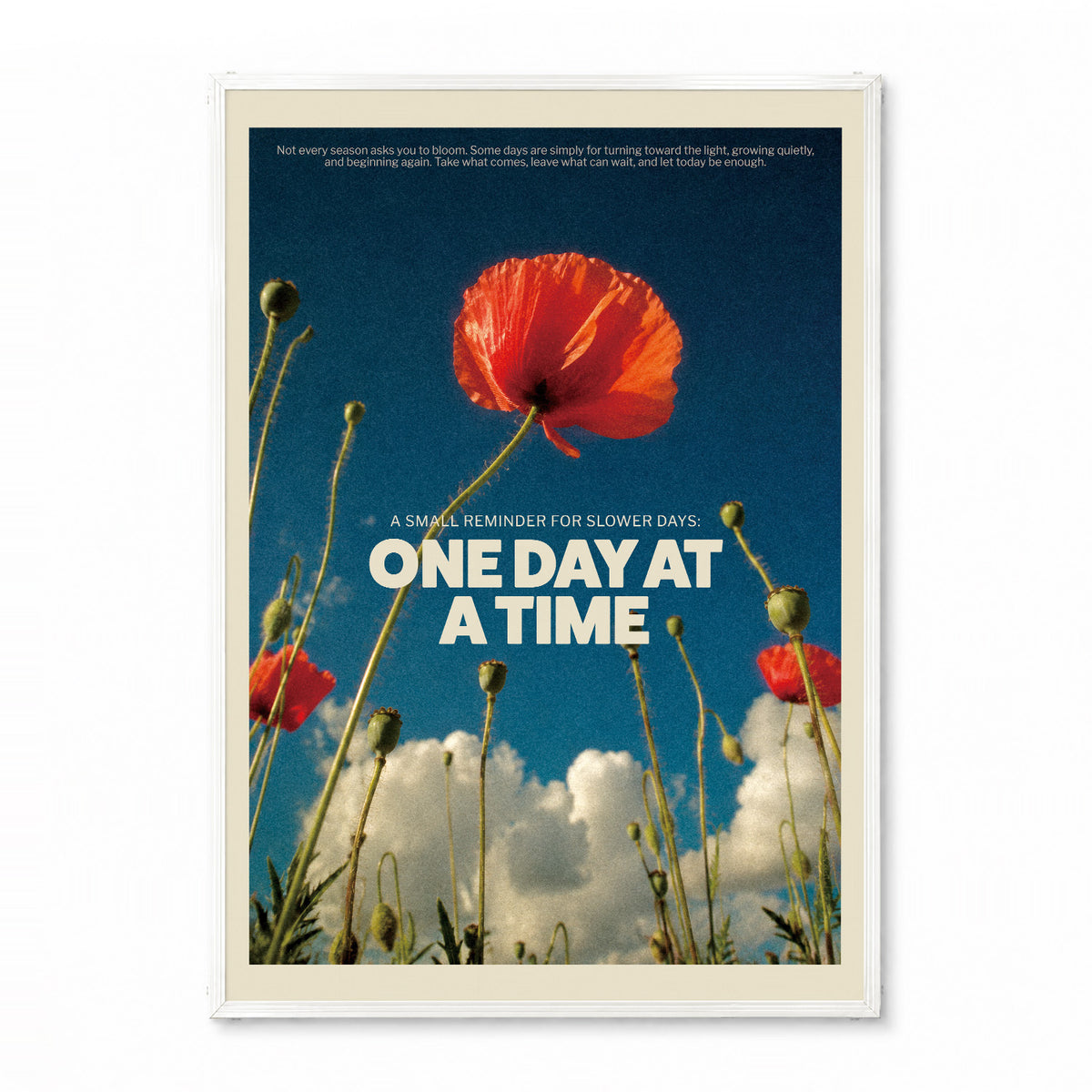 「ONE DAY AT A TIME」ボタニカルフォトポスター