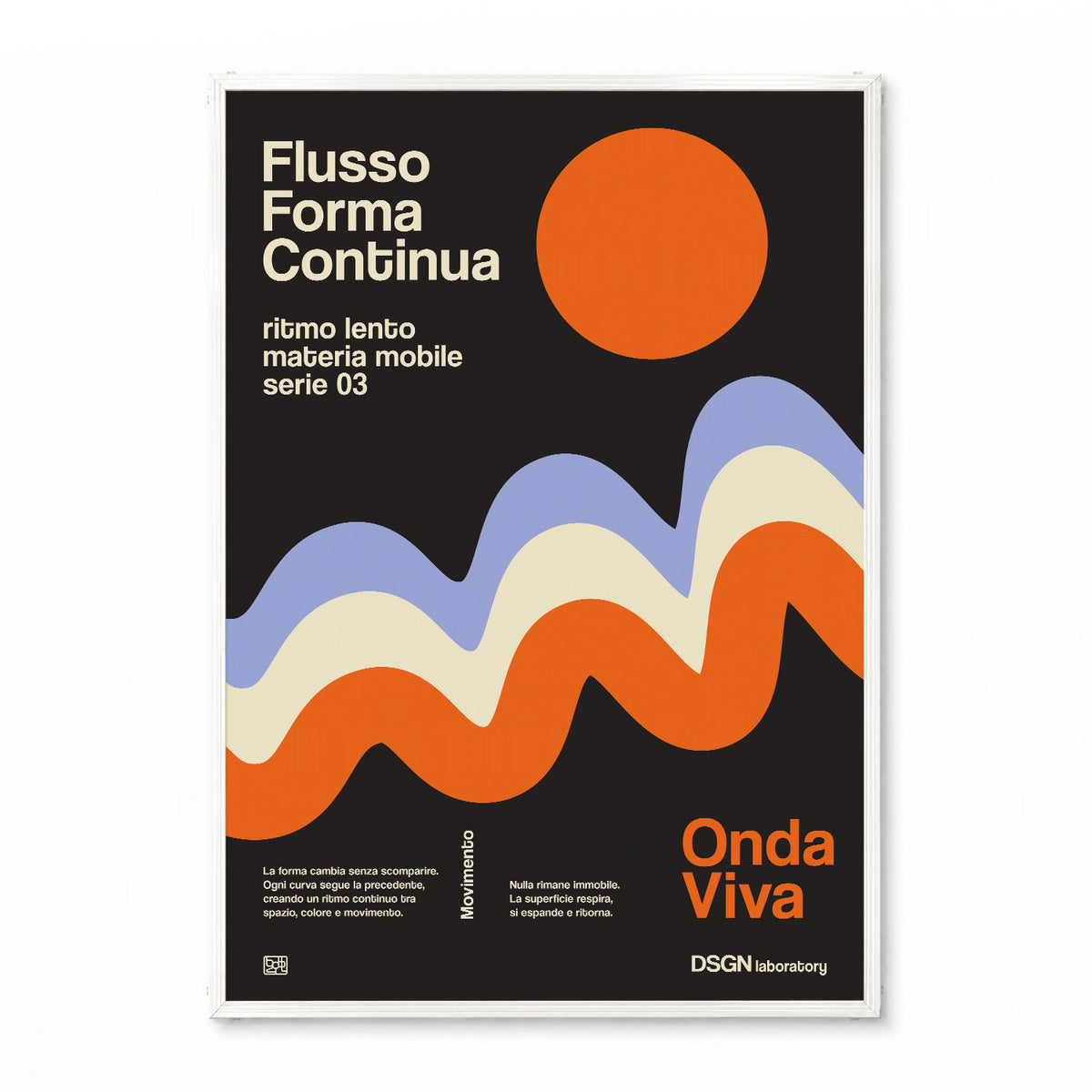 「Flusso Onda Viva」グラフィックアートポスター