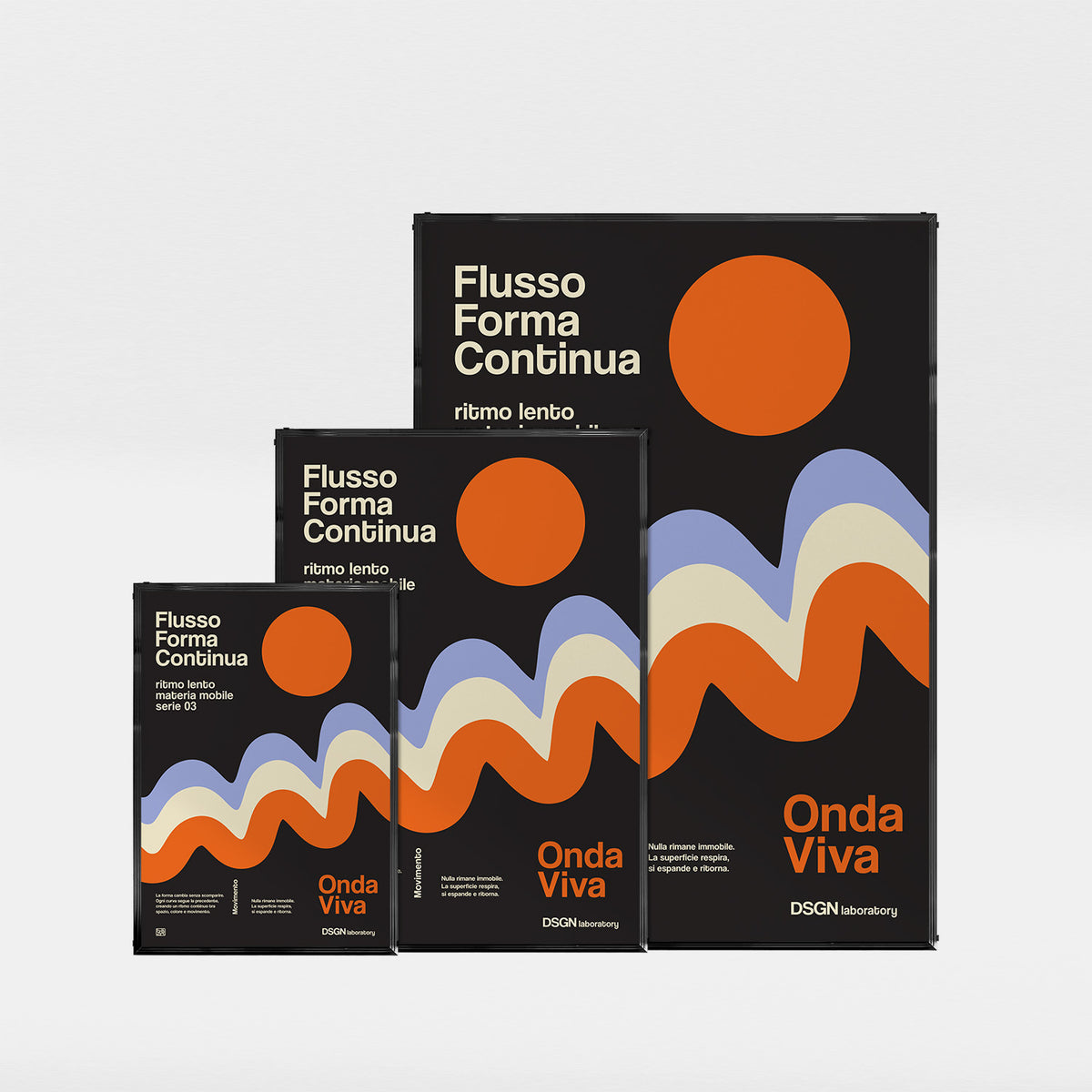 「Flusso Onda Viva」グラフィックアートポスター