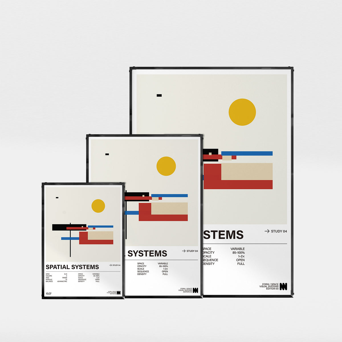 「SPATIAL SYSTEMS Study 04」グラフィックアートポスター