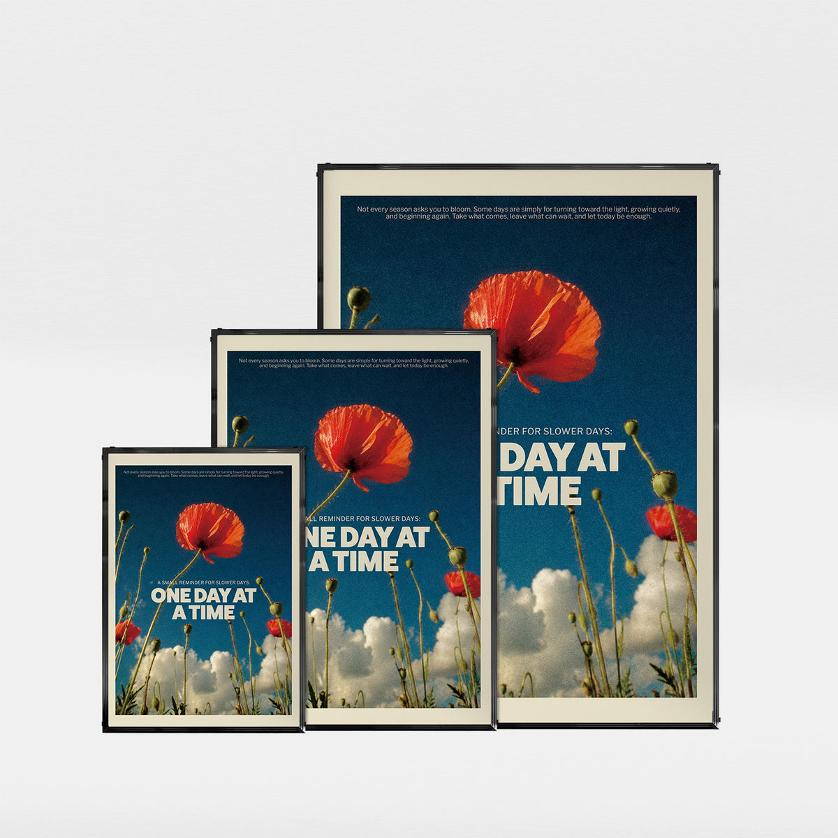 「ONE DAY AT A TIME」ボタニカルフォトポスター