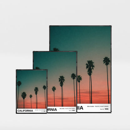 「CALIFORNIA Sea Dusk」トラベルフォトポスター