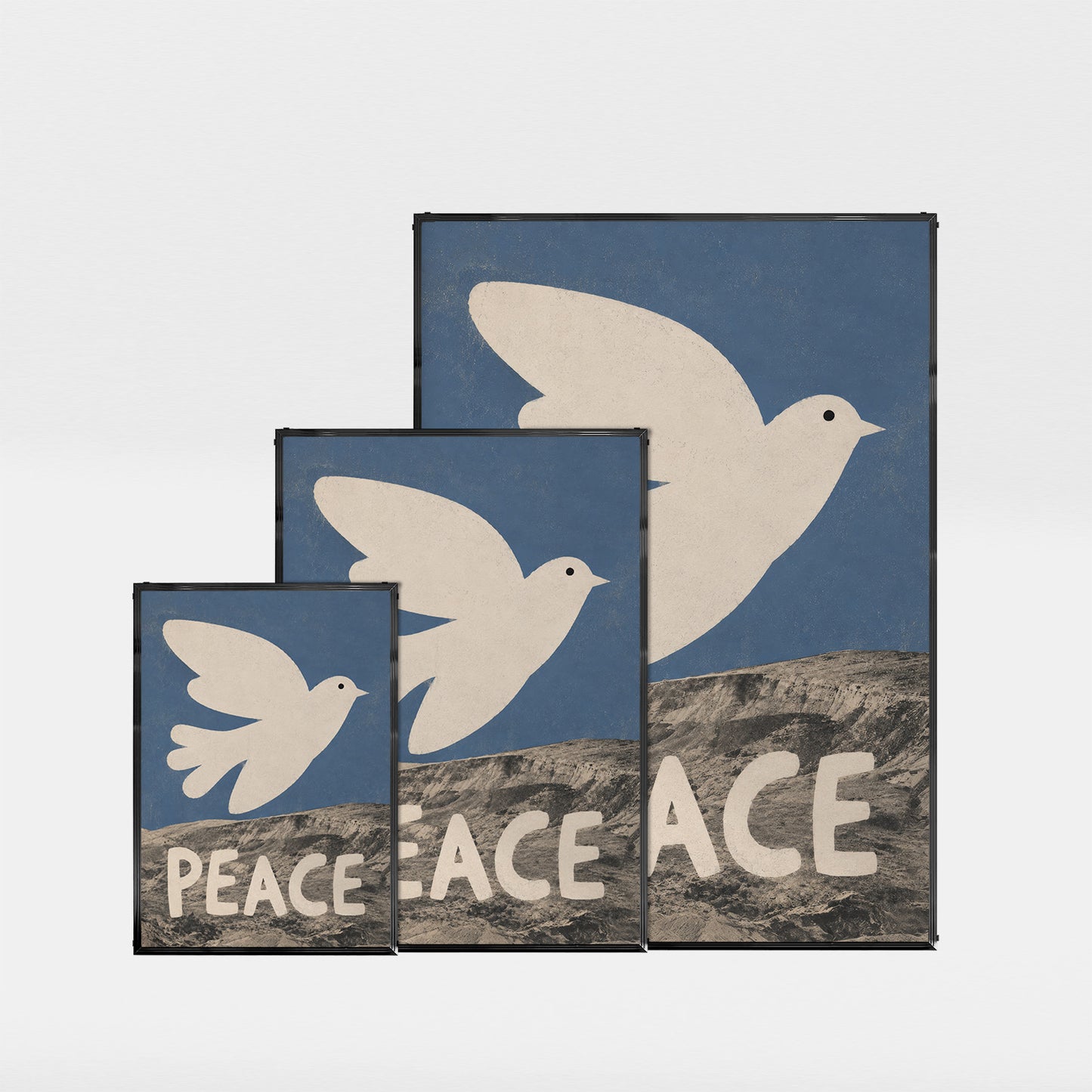 「PEACE Dove」タイポグラフィポスター