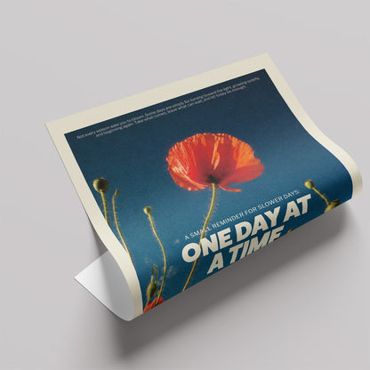 「ONE DAY AT A TIME」ボタニカルフォトポスター