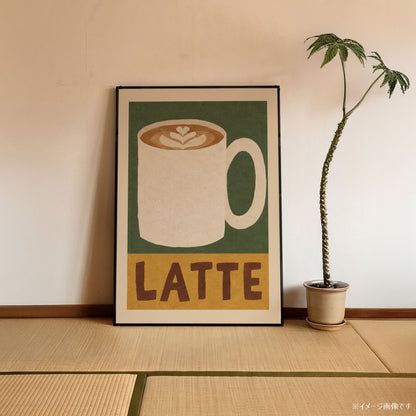 「LATTE」キッチンアートポスター