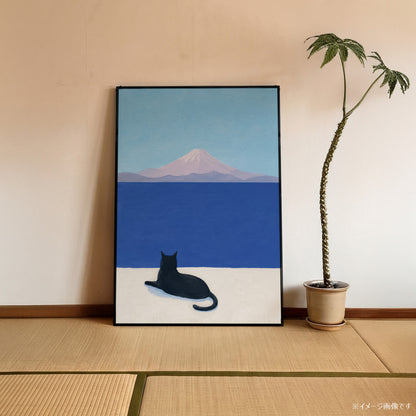 「Cat & Fuji」キャットアートポスター