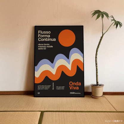 「Flusso Onda Viva」グラフィックアートポスター