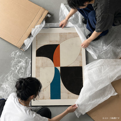 「Curved Balance」アブストラクトアートポスター