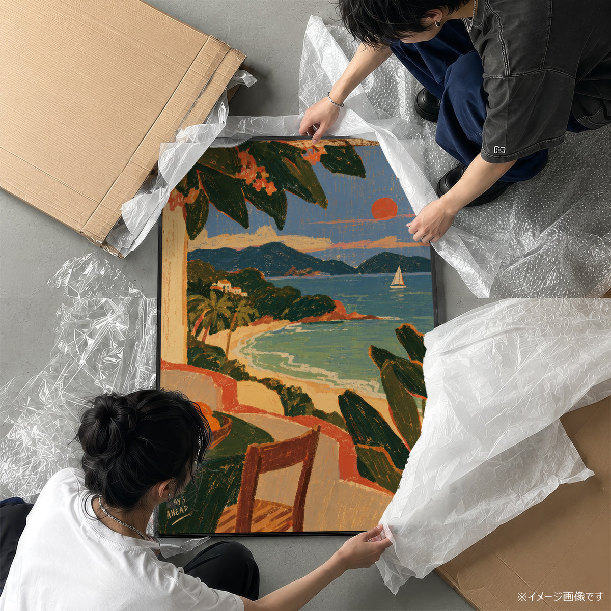 「GOOD DAYS AHEAD」トラベルアートポスター