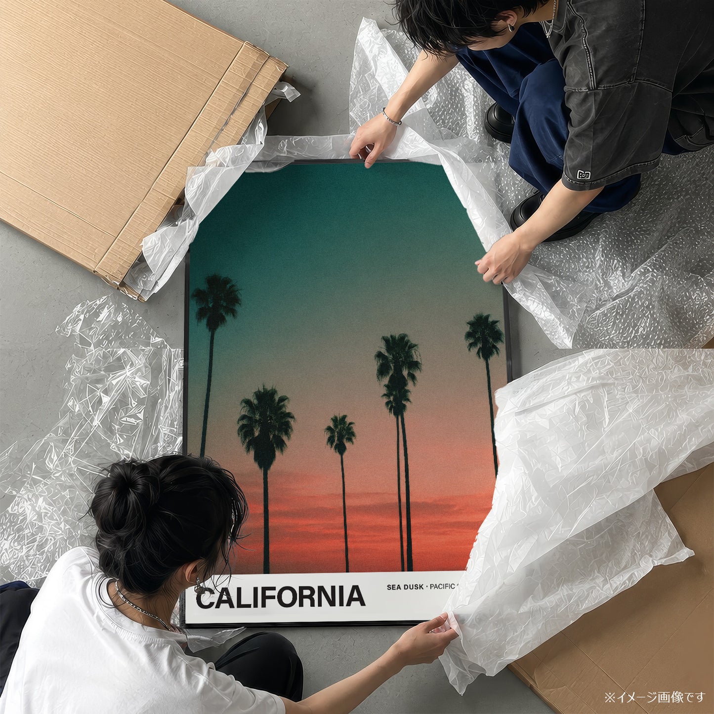 「CALIFORNIA Sea Dusk」トラベルフォトポスター