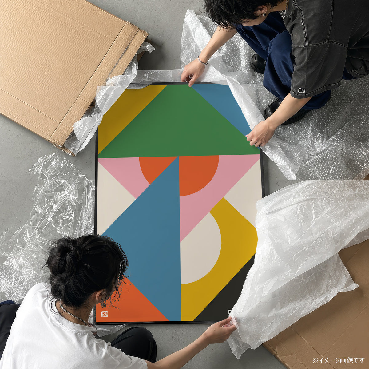 「DSGN Laboratory Tangram」グラフィックアートポスター