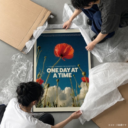 「ONE DAY AT A TIME」ボタニカルフォトポスター