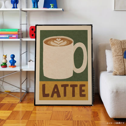 「LATTE」キッチンアートポスター