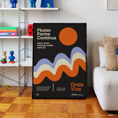 「Flusso Onda Viva」グラフィックアートポスター