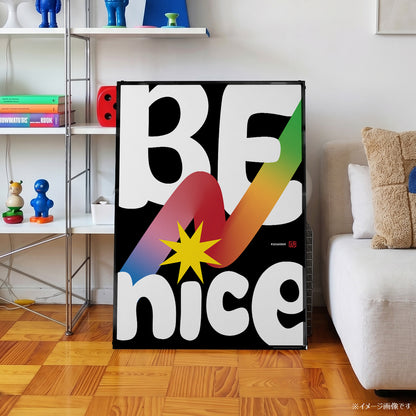 「BE NICE」タイポグラフィポスター