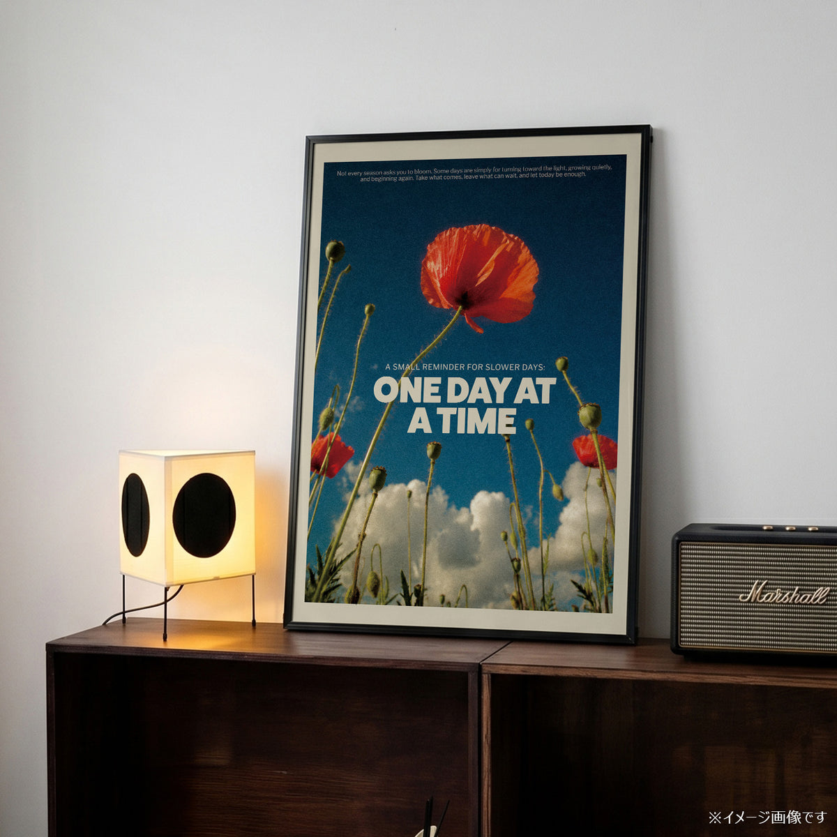 「ONE DAY AT A TIME」ボタニカルフォトポスター