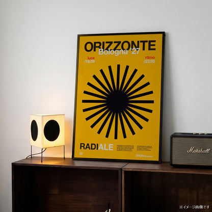 「ORIZZONTE Radiale」グラフィックアートポスター