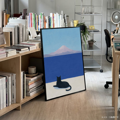 「Cat & Fuji」キャットアートポスター