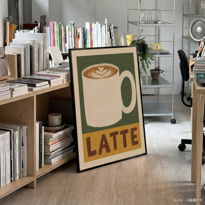 「LATTE」キッチンアートポスター
