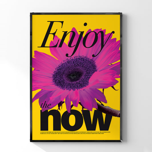 「Enjoy the Now」モダンフォトグラフィックポスター