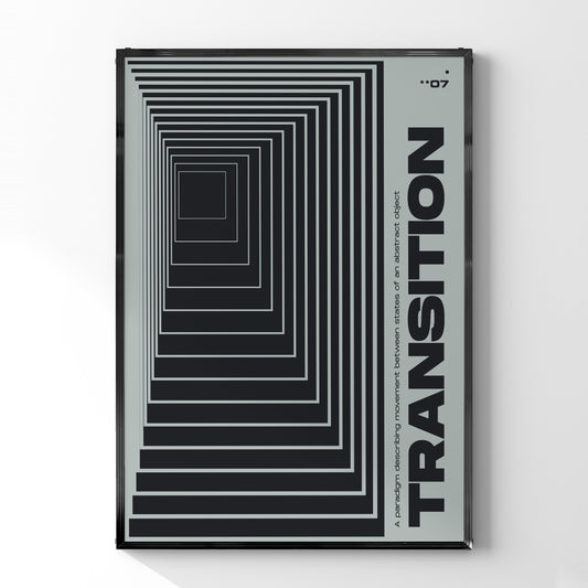 「TRANSITION」メタモダン・スイス美学ポスター