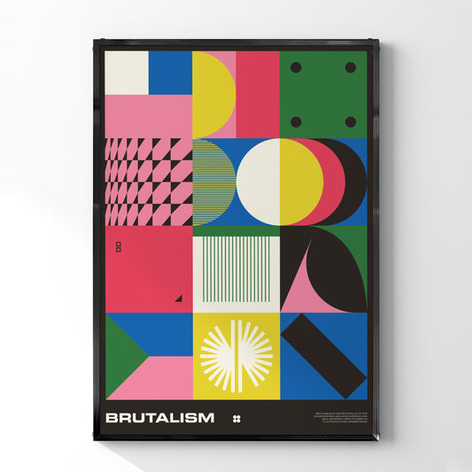 「BRUTALISM」抽象的なポスター