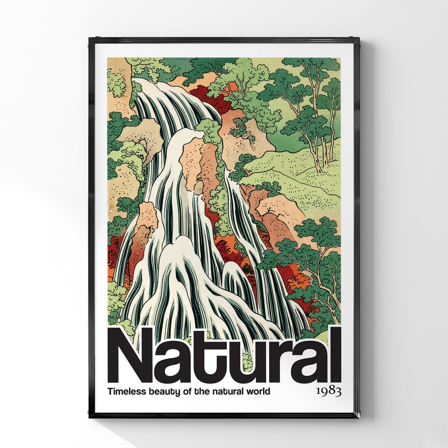 「Natural」浮世絵スタイルアートポスター