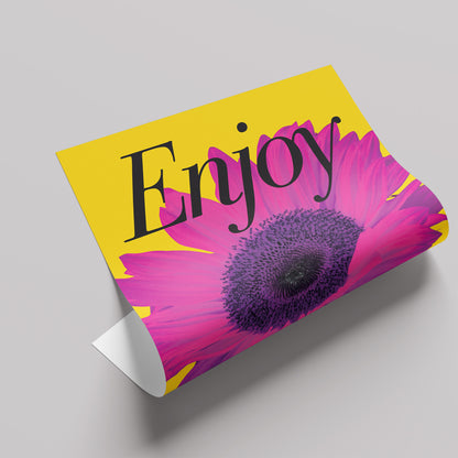 「Enjoy the Now」モダンフォトグラフィックポスター