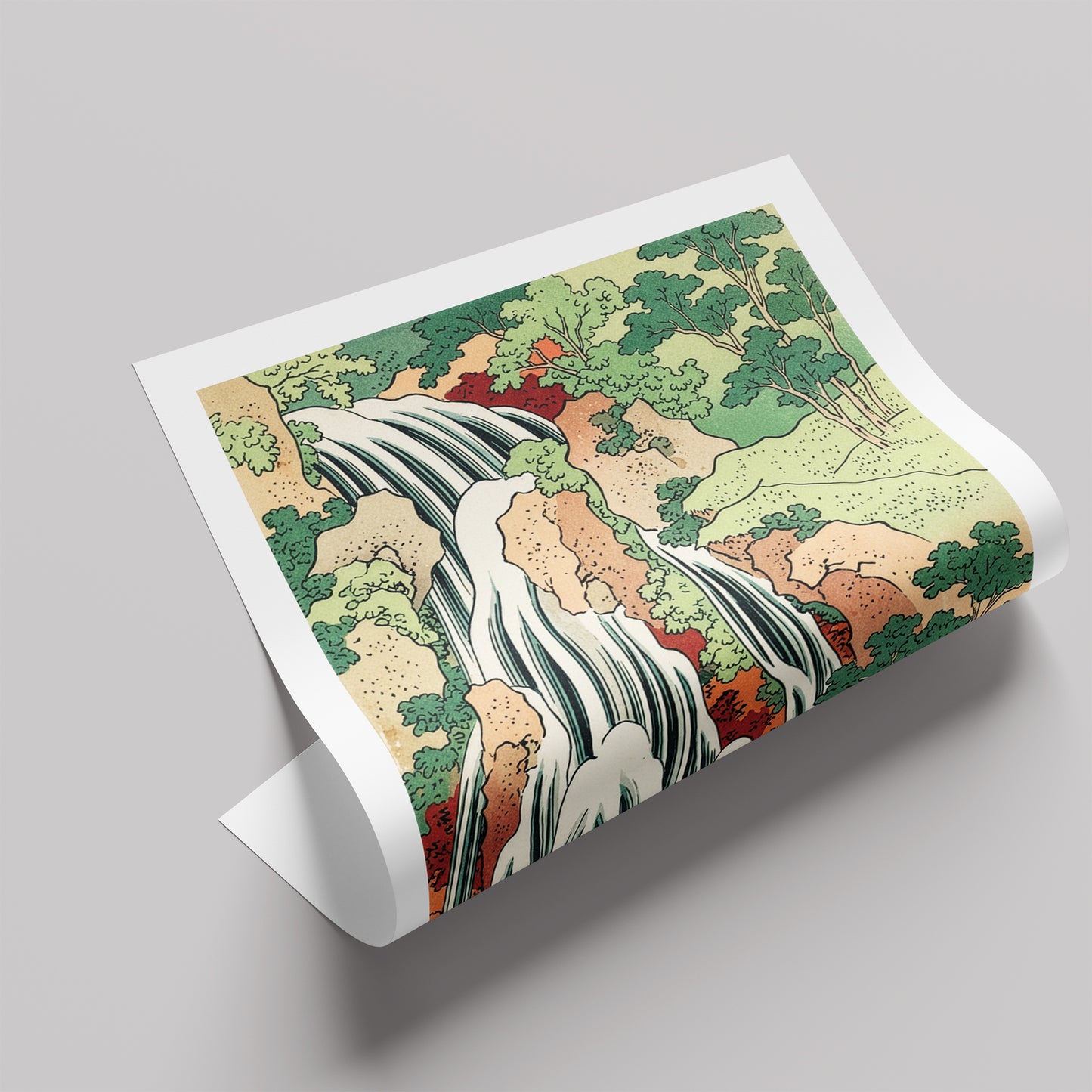 「Natural」浮世絵スタイルアートポスター