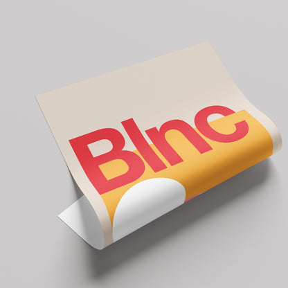「Blnc」ミニマルグラフィックアートポスター