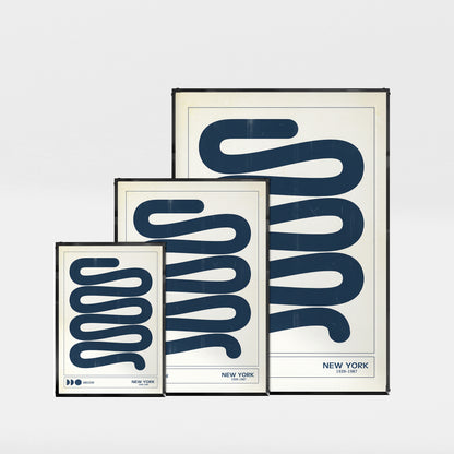 「NEW YORK WORLD'S FAIR」ミニマルグラフィックアートポスター