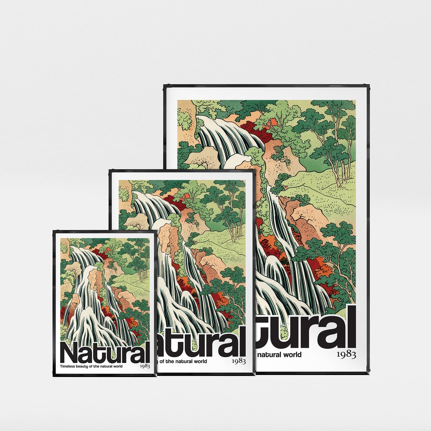 「Natural」浮世絵スタイルアートポスター