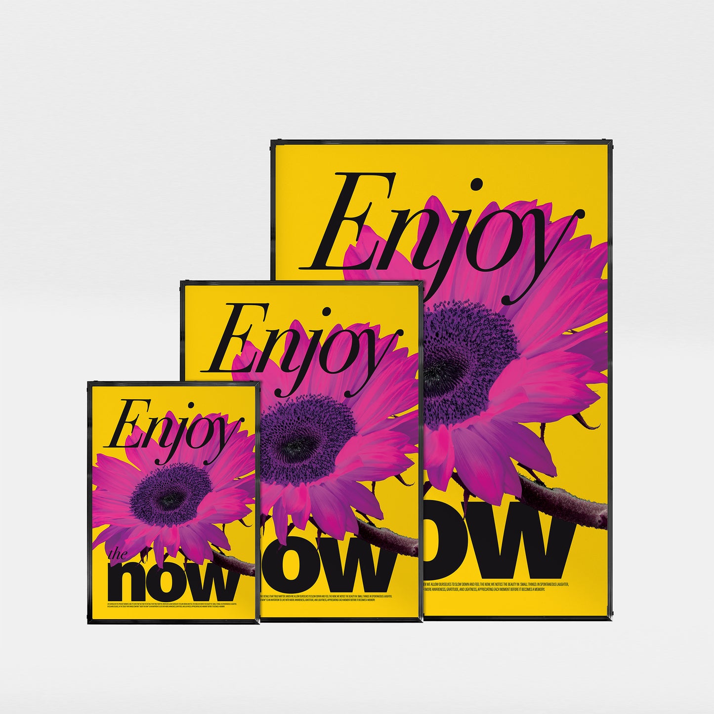 「Enjoy the Now」モダンフォトグラフィックポスター