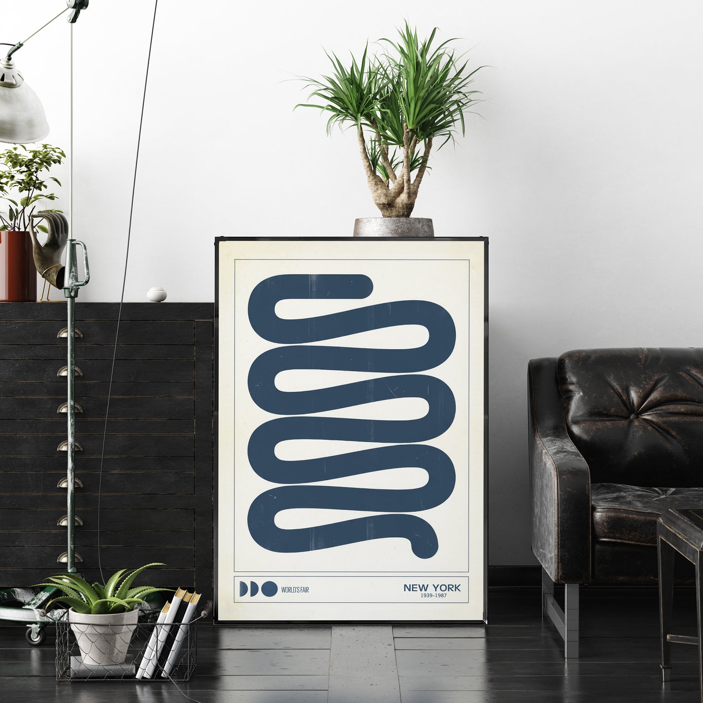 「NEW YORK WORLD'S FAIR」ミニマルグラフィックアートポスター