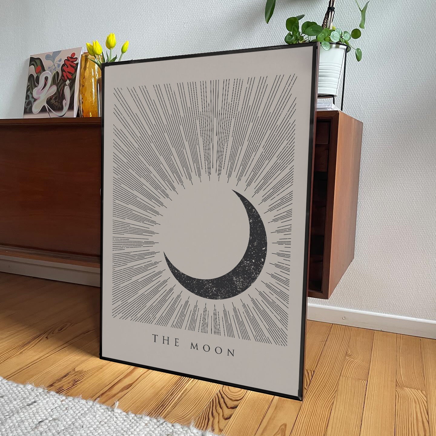「THE MOON」ミニマルグラフィックアートポスター