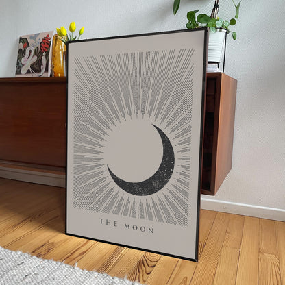 「THE MOON」ミニマルグラフィックアートポスター