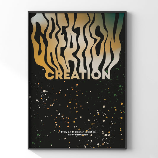 レトロスタイルのポスター「CREATION」