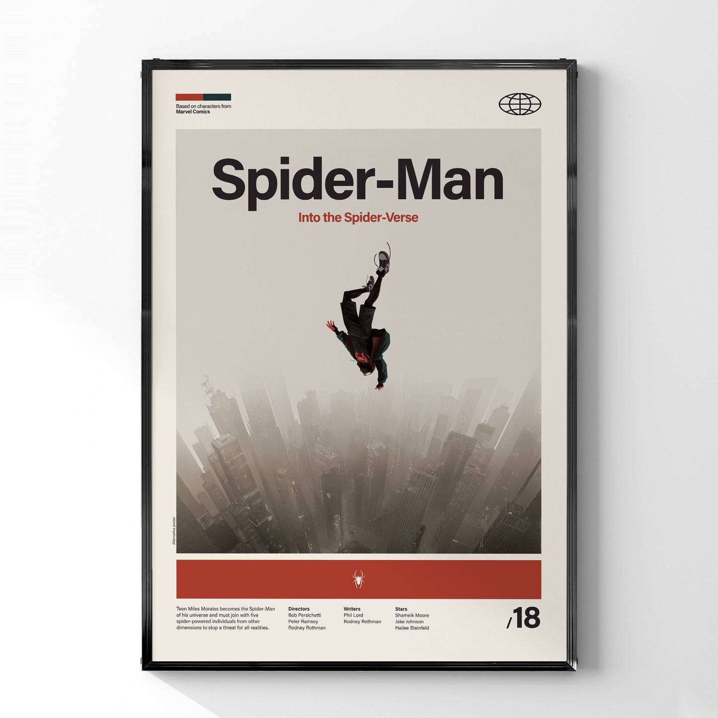 「スパイダーマン：スパイダーバース」ミニマリストアートポスター