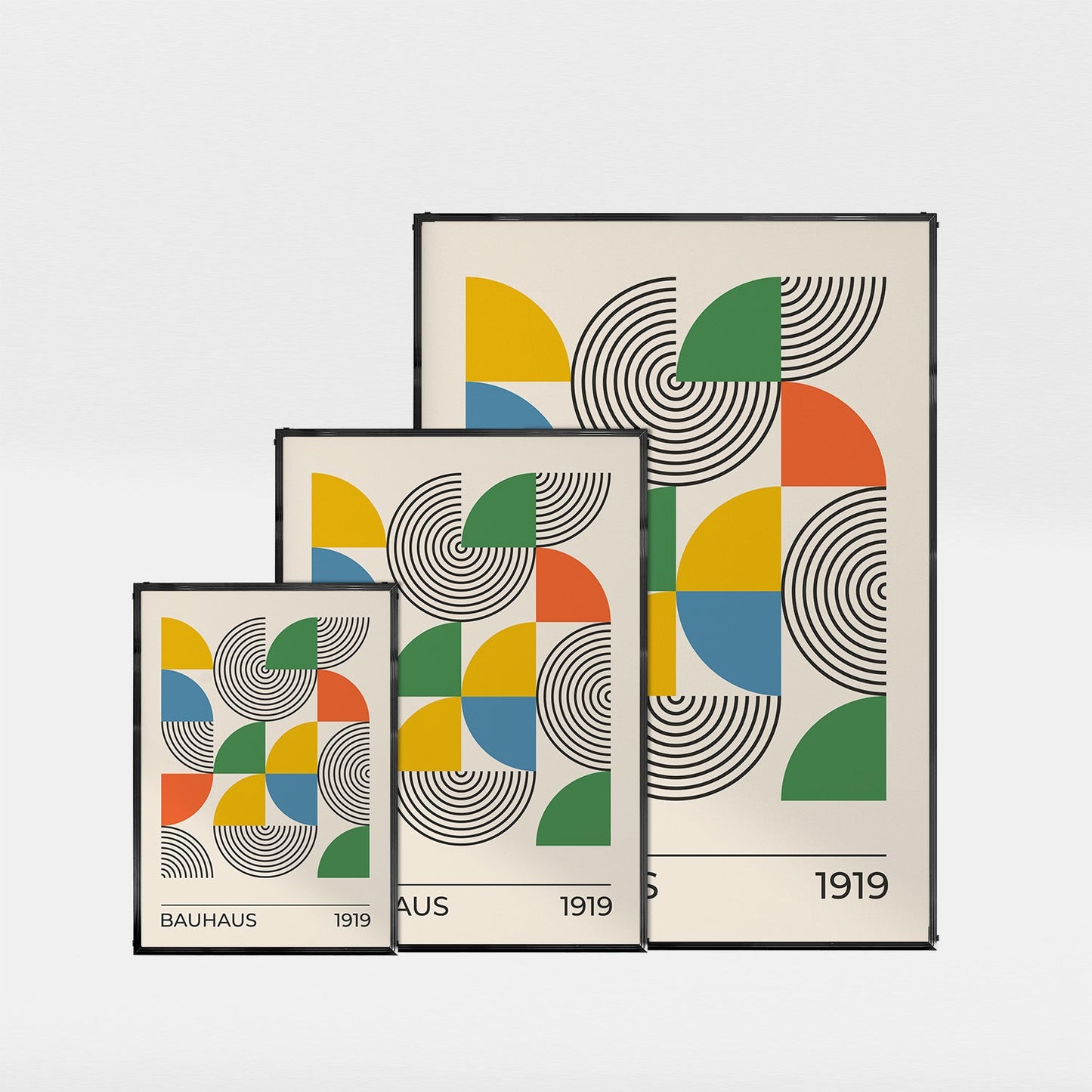「BAUHAUS Arcs & Quarters 1919」バウハウスデザインポスター - Ink Jp