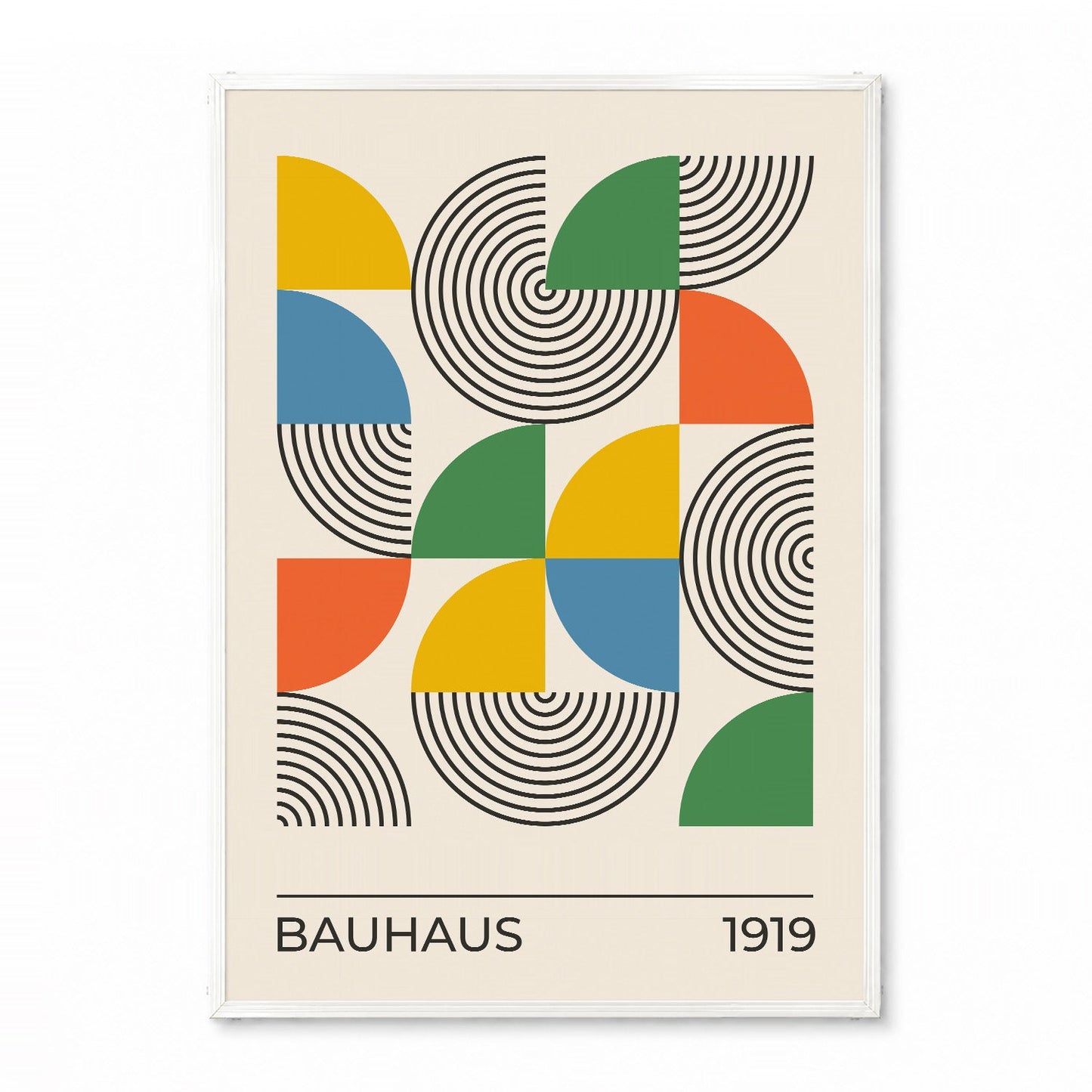 「BAUHAUS Arcs & Quarters 1919」バウハウスデザインポスター - Ink Jp