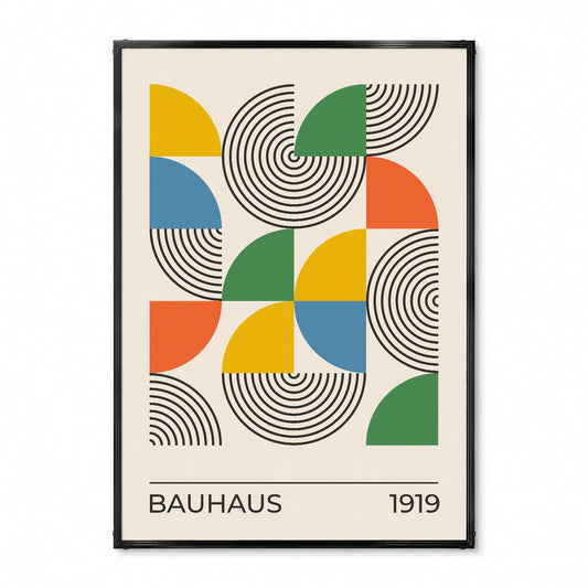 「BAUHAUS Arcs & Quarters 1919」バウハウスデザインポスター - Ink Jp